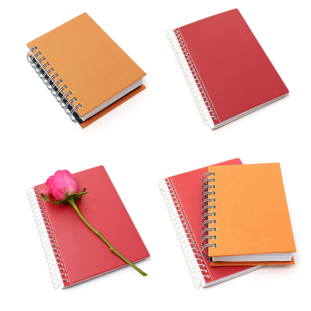 Cuadernos aislados sobre fondo blanco
 - Foto, Imagen