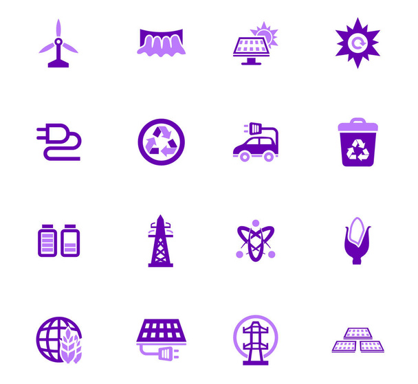 BIO Fuel industry icons set - Vector, Imagen