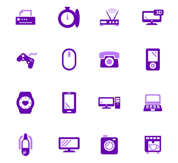 Devices icons set - Vetor, Imagem