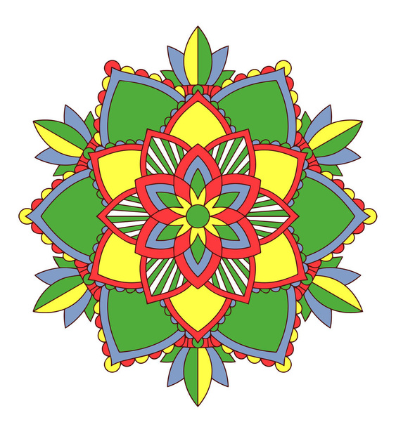 Mandala patterns on white background - Vektör, Görsel