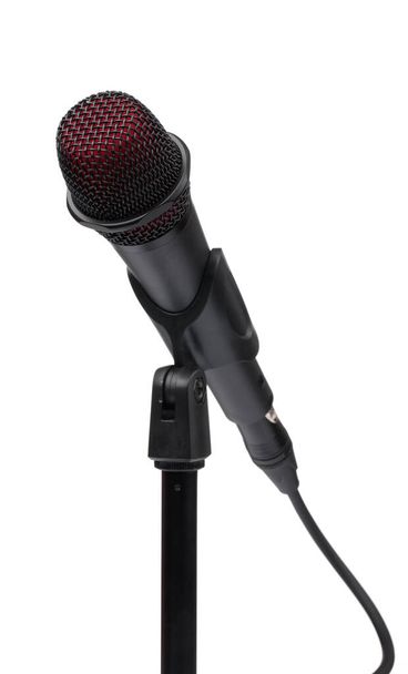 Microphone and stand isolated on a white background - Foto, imagen