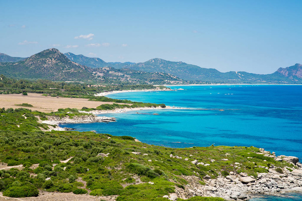 Sardinia Landscape. View from Mountain Monte Turno on Costa Rei  - Fotó, kép