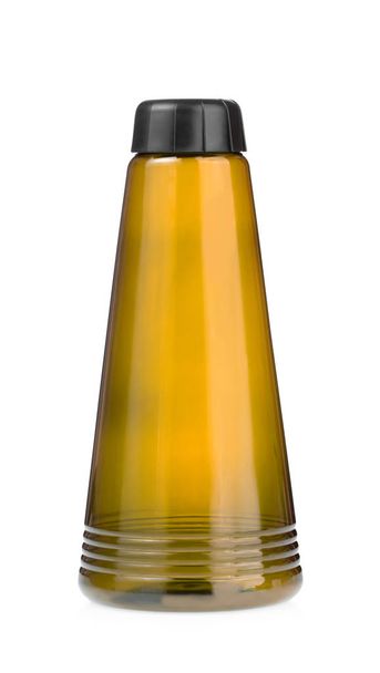 Botella amarilla aislada sobre fondo blanco
 - Foto, imagen