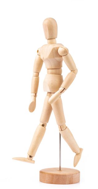 Wood Figure Model Manikin Mannequin Human Dummy Isolated on Whit - 写真・画像
