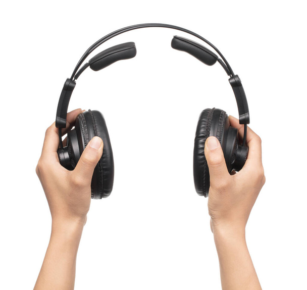 ακουστικά χειρός απομονωμένα σε λευκό φόντο - Φωτογραφία, εικόνα