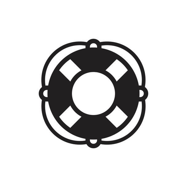 life preserver icon template black color editable. Bow and arrow icon symbol Flat vector illustration for graphic and web design. - Vector, Image