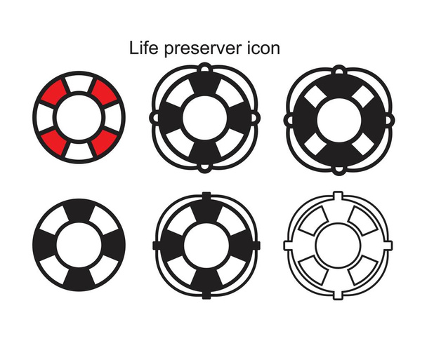 life preserver icon template black color editable. Bow and arrow icon symbol Flat vector illustration for graphic and web design. - Vector, Image
