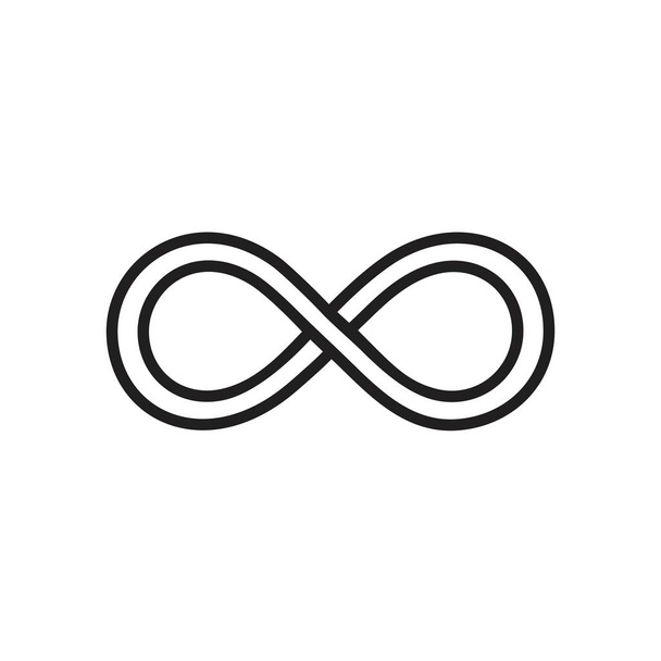 Infinity sign icon template black color editable. Infinity sign icon symbol Flat vector illustration for graphic and web design. - Vektör, Görsel