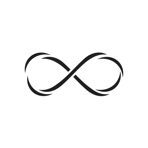 Infinity-Zeichen-Icon-Vorlage schwarze Farbe editierbar. Symbolsymbol für Unendlichkeitszeichen Flache Vektorabbildung für Grafik- und Webdesign. - Vektor, Bild
