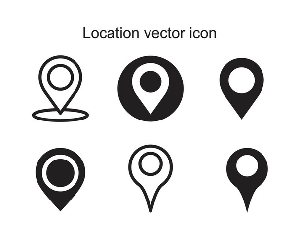 Location vector icon template black color editable. Location vector icon Infinity sign icon symbol Flat vector illustration for graphic and web design. - Vector, Image