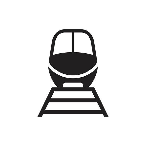 Train icon template black color editable. Train icon symbol Flat vector illustration for graphic and web design. - Vector, Image