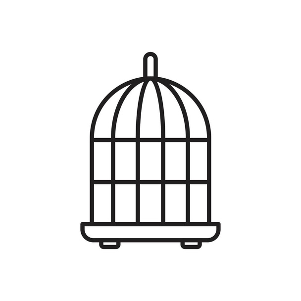 Bird cage icon template black color editable. Bird cage icon symbol Flat vector illustration for graphic and web design. - Vektör, Görsel