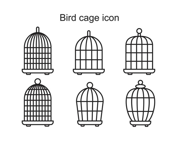 Bird cage icon template black color editable. Bird cage icon symbol Flat vector illustration for graphic and web design. - ベクター画像