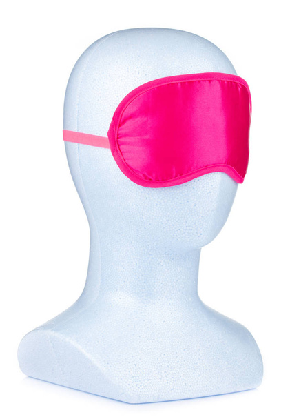 spací oční maska, s figurínou izolované na bílém pozadí - Fotografie, Obrázek