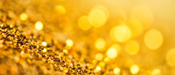 Abstract golden background with bokeh effect - 写真・画像