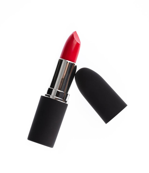 Red lipstick isolated on white background - Foto, Bild