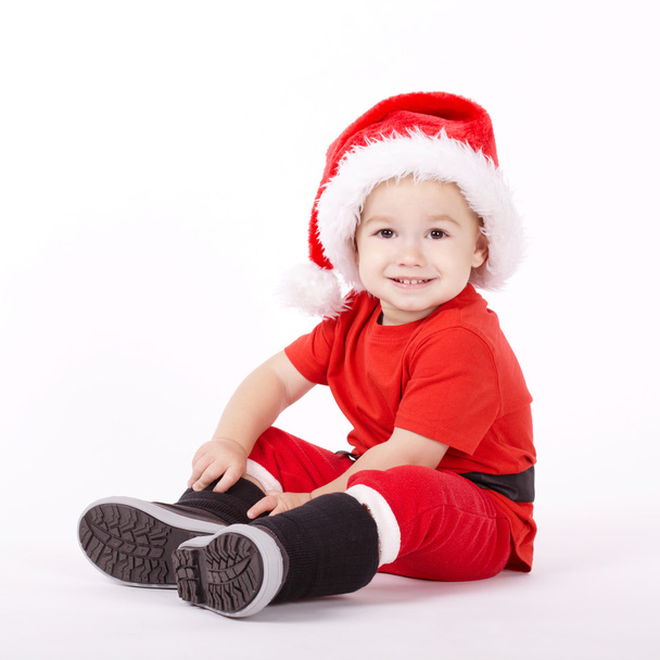 little boy with Santa hat - Foto, Imagen
