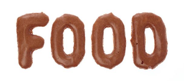 alfabet Chocolate Sweet candy czcionka izolowane na białym tle - Zdjęcie, obraz