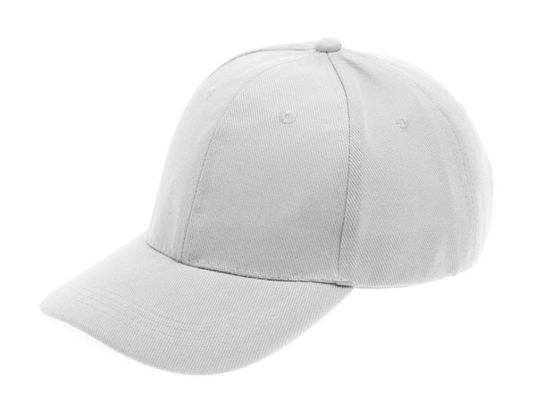 白い背景に隔離された白い帽子をファッション. - 写真・画像