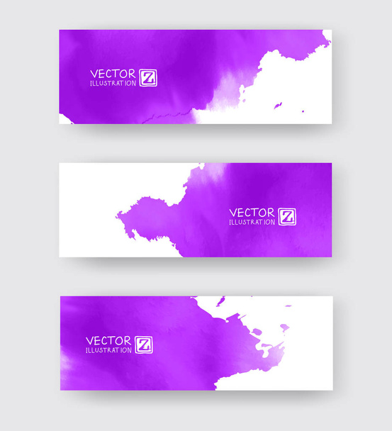 Banners with abstract ink wash painting element in East Asian style. - Vector, imagen