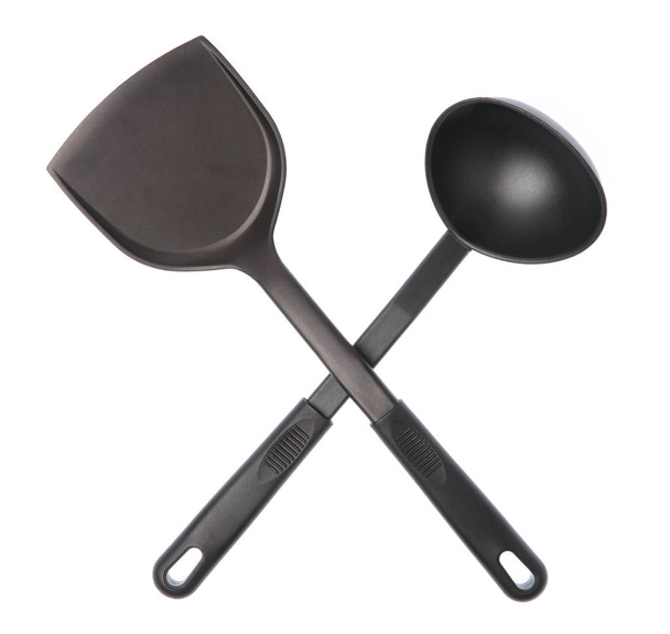 Conjunto de utensilios de cocina aislados sobre fondo blanco
 - Foto, Imagen