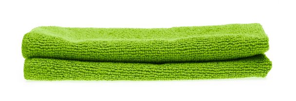 Rotoli di asciugamano verde isolati su sfondo bianco
. - Foto, immagini