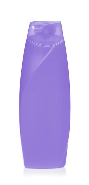 Purple Plastic bottle of shampoo isolated on white background - Фото, зображення