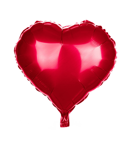 Heart foil Balloon isolated on white background - Foto, Bild