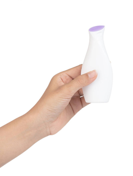 Botella cosmética de mano aislada sobre fondo blanco
 - Foto, Imagen