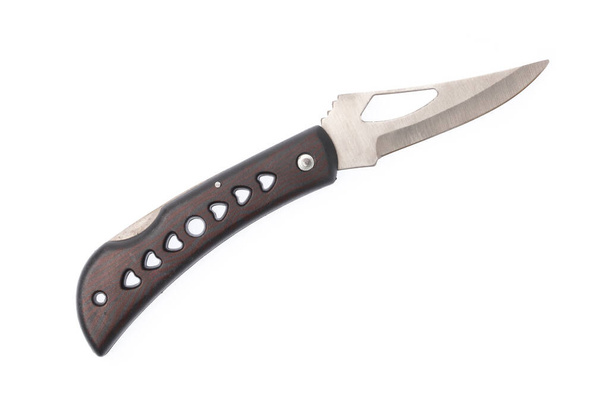 Застібковий ніж ізольований на білому тлі
 - Фото, зображення