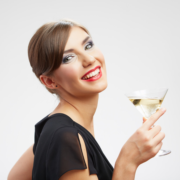Woman with cocktail glass - Foto, afbeelding