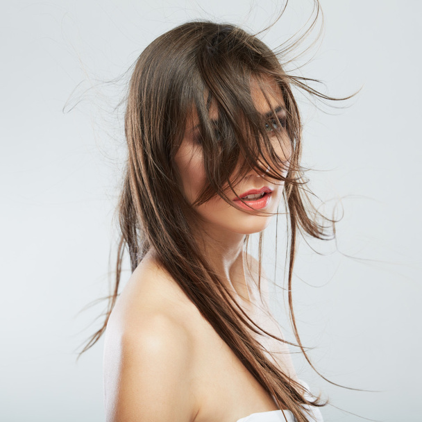 Woman with hair motion - Photo, image