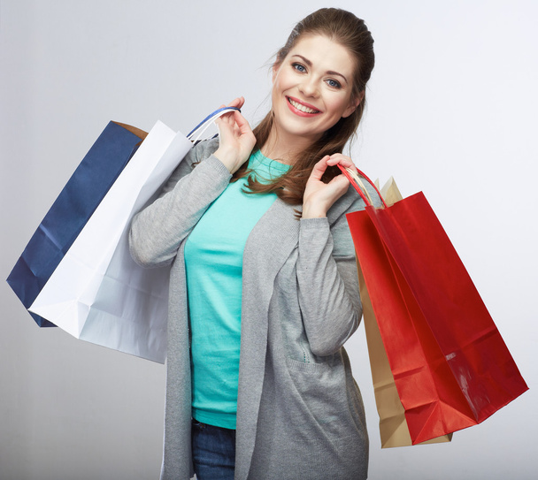 Woman holding shopping bag - Фото, зображення