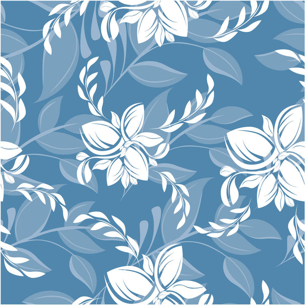 Vector abstract background flowers seamless pattern - Vetor, Imagem