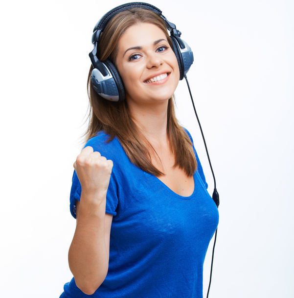 Woman with headphones - Photo, image