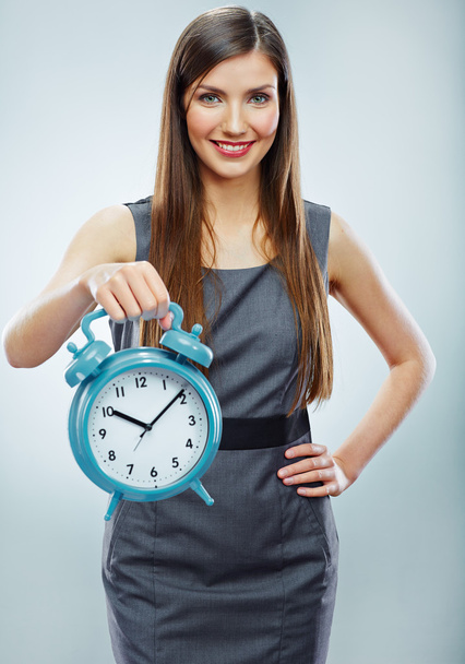 Business woman with time concept - Foto, imagen