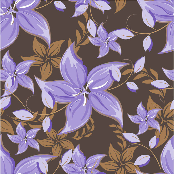 Vector abstract background flowers seamless pattern - Vektori, kuva