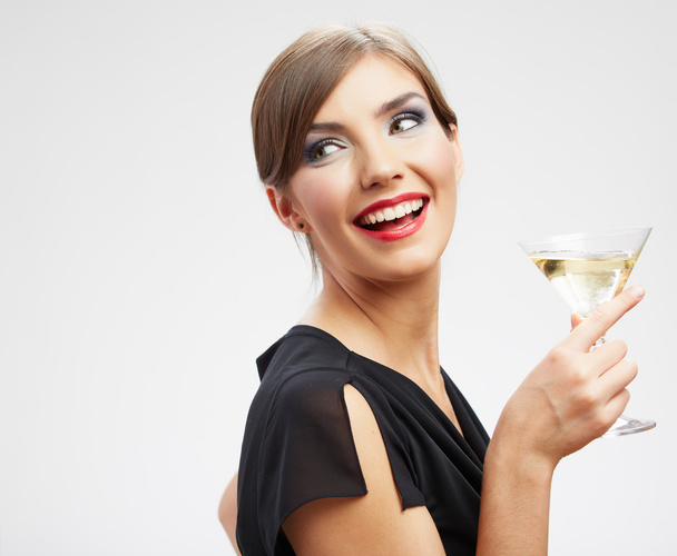 Woman with cocktail glass - Valokuva, kuva