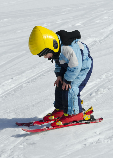 esquiador infantil
 - Foto, Imagem