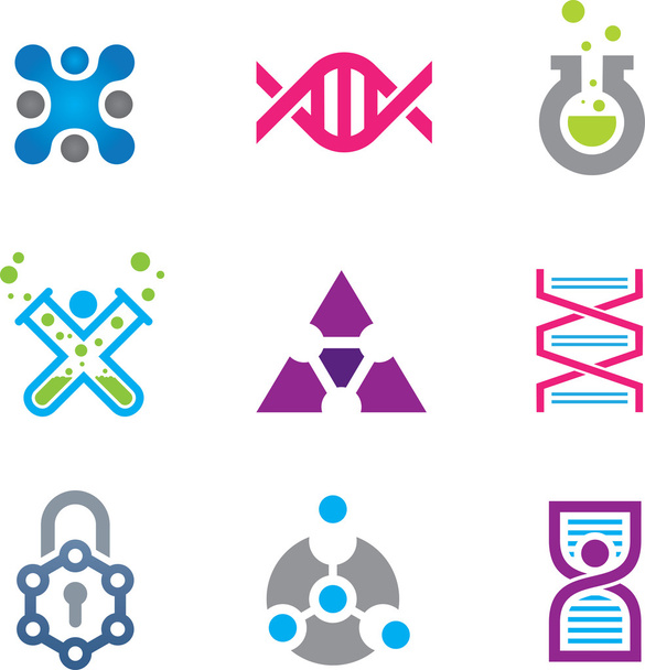 Новый мир передовых технологий в шаблоне логотипа науки
 - Вектор,изображение
