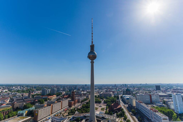 A beautiful shot of the fernsehturm in berlin, Germany - Foto, Bild