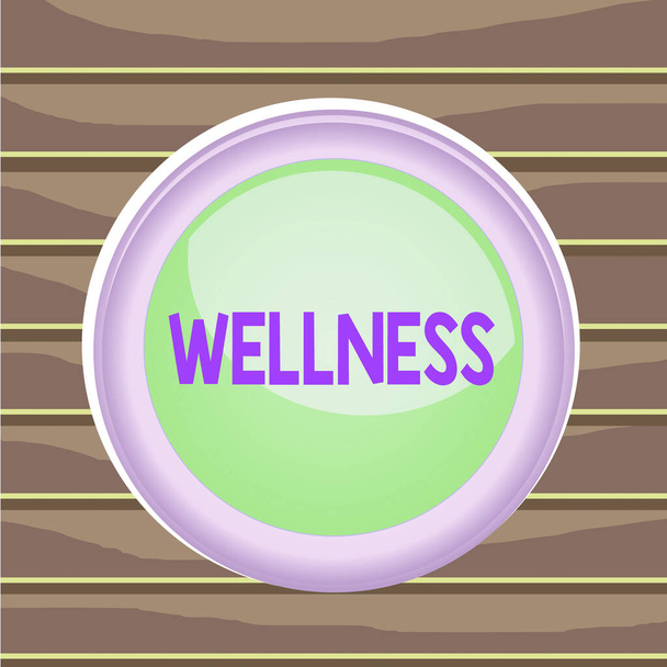 Ecriture conceptuelle montrant Wellness. Photo d'affaires mettant en valeur l'état d'être en bonne santé, en particulier comme objectif activement poursuivi.
. - Photo, image