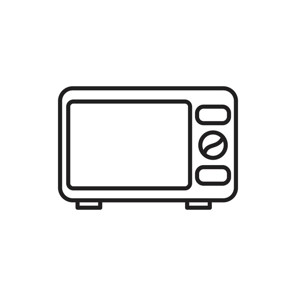 Modelo de ícone de forno de microondas cor preta editável. Símbolo do ícone do forno de microondas Ilustração vetorial plana para design gráfico e web
. - Vetor, Imagem