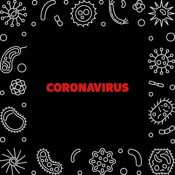 Vector Coronavirus virus concept frame or illustration - Vettoriali, immagini