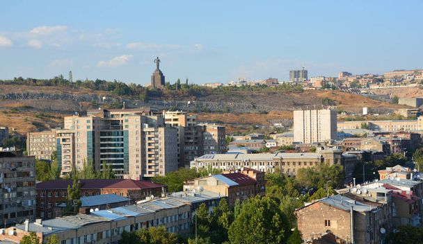 YEREVAN ARMENIA 09 10 19: Yerevan city building, sometimes spelled Erevan is the capital and largest city of Armenia as well as one of the world's oldest continuously inhabited cities - 写真・画像