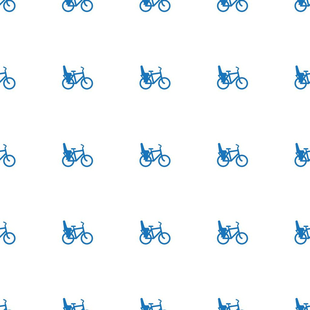 Bisikletli çocuk koltuğu simgesi beyaz arka planda izole edilmiş. Düzenlenebilir Çocuk Bisiklet Koltuğu simgesi. Web ve mobil için bisiklet çocuk koltuğu simgesi deseni. - Vektör, Görsel