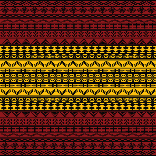Abstract ethnic motives in red and yellow - Photo, Image
