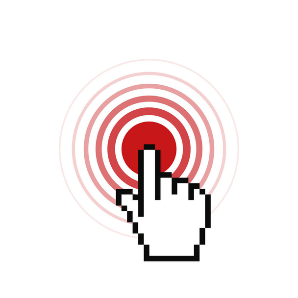icono de símbolo táctil del cursor sobre fondo blanco
 - Vector, imagen