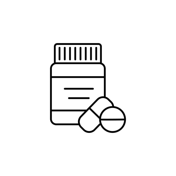 droga, medicína linie ilustrace ikona na bílém pozadí - Vektor, obrázek