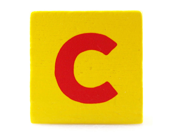 Wooden Children's Toy Alphabet Blocks On White Background. - Фото, изображение